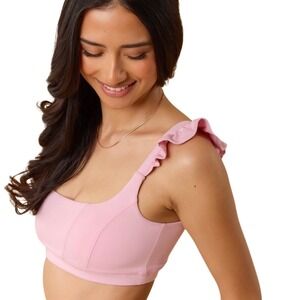 Blogilates Ruffle Corset Sports Bra Target Limited Edition Workout Pink Large
